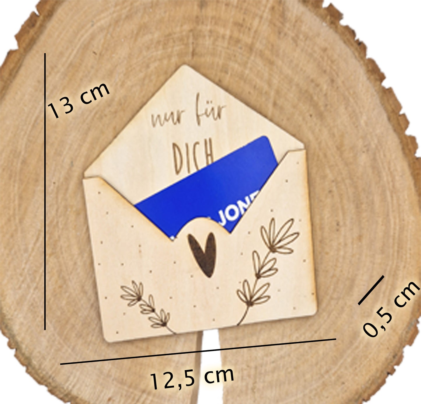 Briefumschlag aus Holz- Geldgeschenk, Gutscheinverpackung