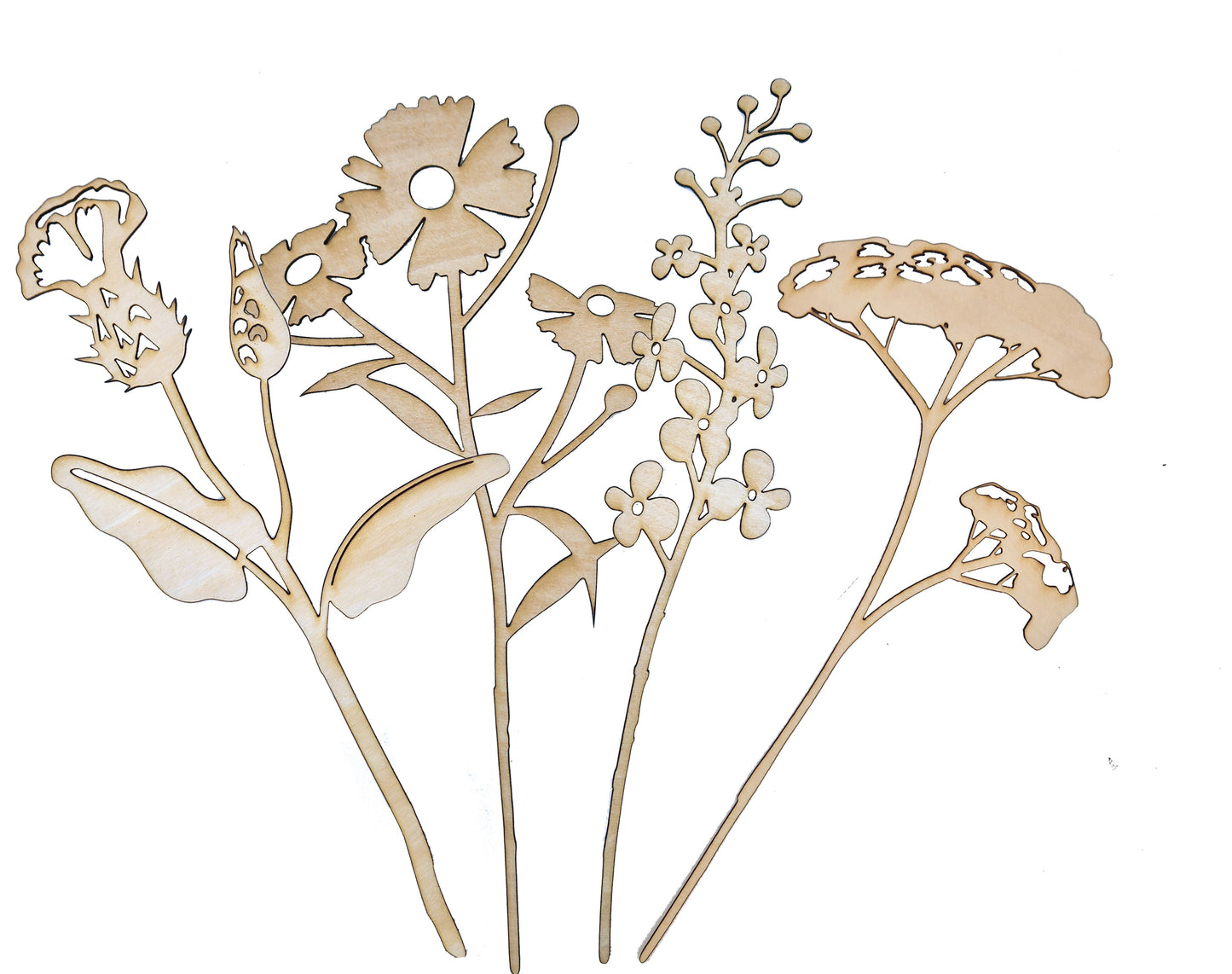 Blumen aus Holz- dekorative Holzblumen, Wiesenblumen - verschönern jedes Zuhause, vintage Kunstblumen